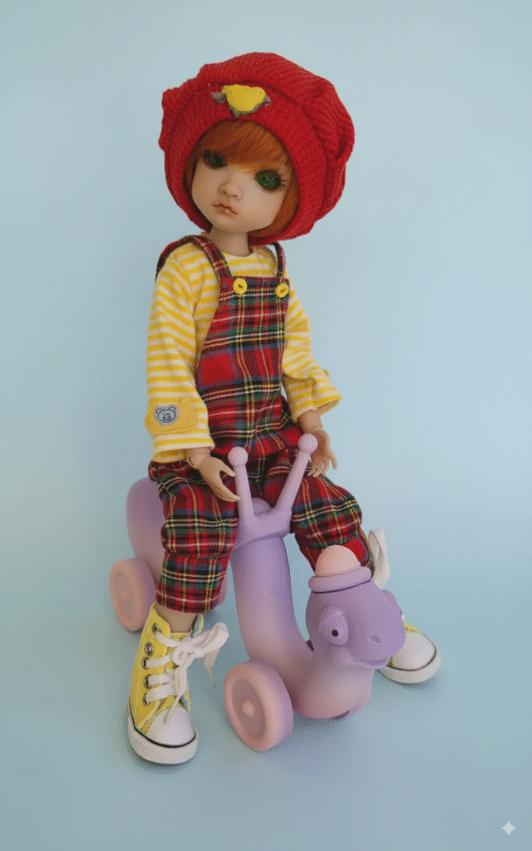 03c0f6a3-359c-4caa-b319-4339af1a9082 caterpillar purple and pink toy for dolls of 10" 12" Blythe, bjd 1/6, scale 3d Printed