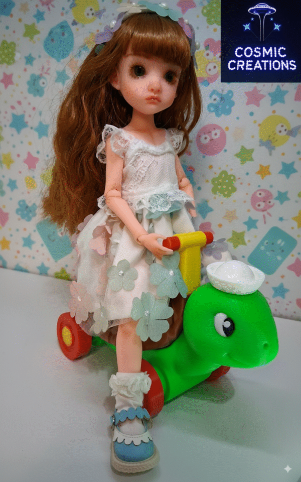 Turtle toy for dolls of 6" 10" 12" Blythe, bjd 1/6, 1/8 scale 3d Printed