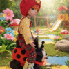 10ca8509-360c-4410-afc7-eb28d445b777 Ladybug toy for dolls of 6" 10" 12" Blythe, bjd 1/6, 1/8 scale 3d Printed