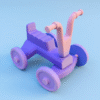 1f07f903-94c0-4df7-9b64-8283f86822bf Retro style bike toy for dolls of 6" 10" 12" scale dolls 1/6, 1/8 Printed 3D