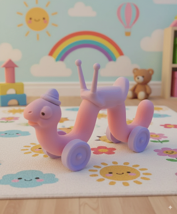 20db472d-66a4-4917-ab89-90c0e9bba5d2 caterpillar purple and pink toy for dolls of 10" 12" Blythe, bjd 1/6, scale 3d Printed