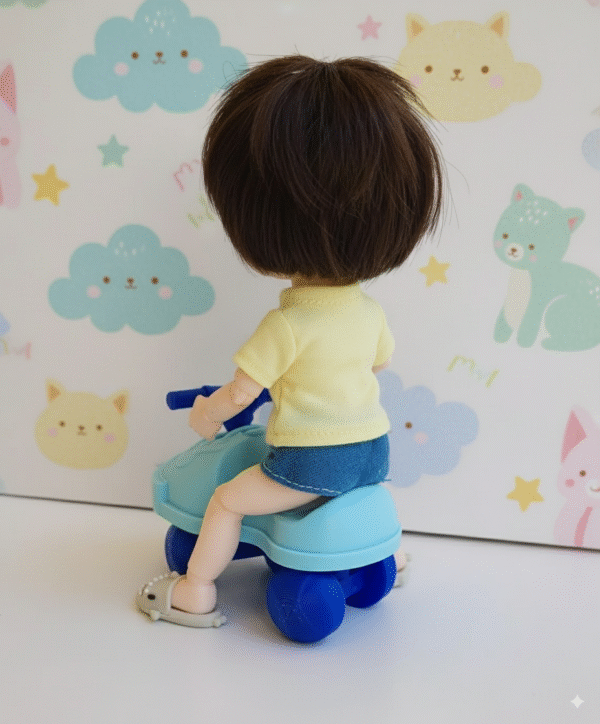 246fdc4a-cf35-4afa-9bd5-59af15599a32 Retro style shoe bike toy for dolls of 6" 10" 12" push shoe toy for dolls,3d Printed