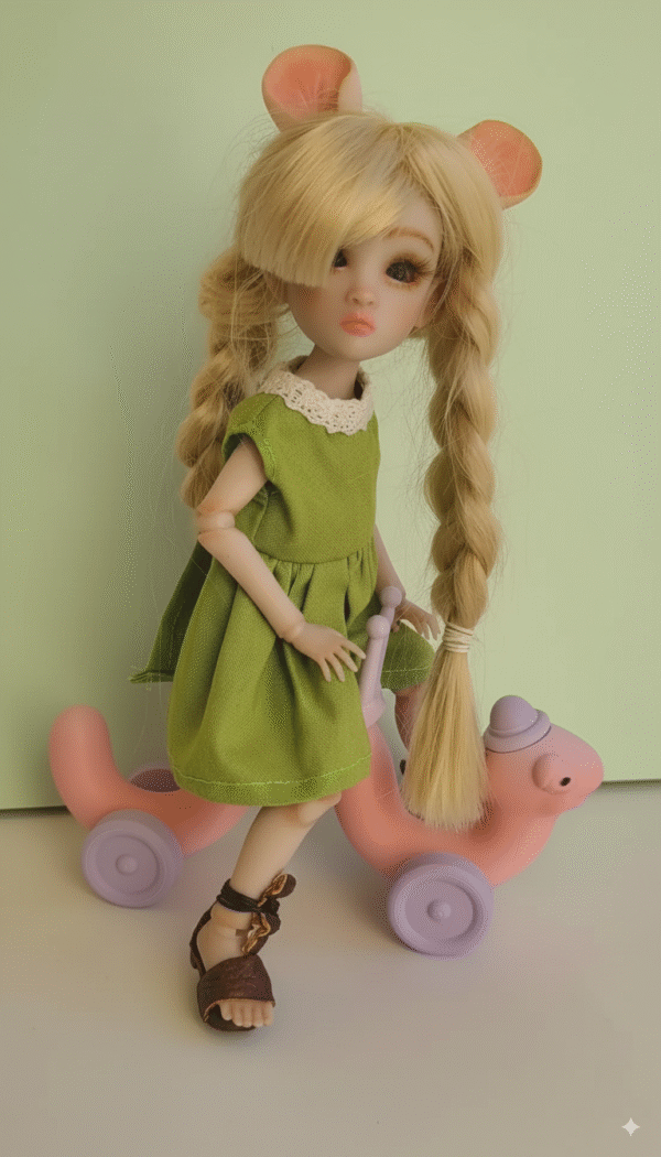 28210a8e-2672-4f2d-85f0-b0039bb27b29 caterpillar purple and pink toy for dolls of 10" 12" Blythe, bjd 1/6, scale 3d Printed