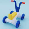 2e32b3ca-8026-4742-bf29-8fa22477cc01 Retro style bike toy for dolls of 6" 10" 12" scale dolls 1/6, 1/8 Printed 3D