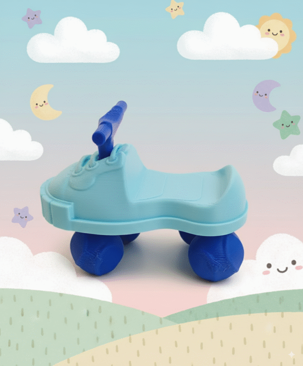 5af57b34-ea6c-41cb-8dc6-951f8b436221 Retro style shoe bike toy for dolls of 6" 10" 12" push shoe toy for dolls,3d Printed