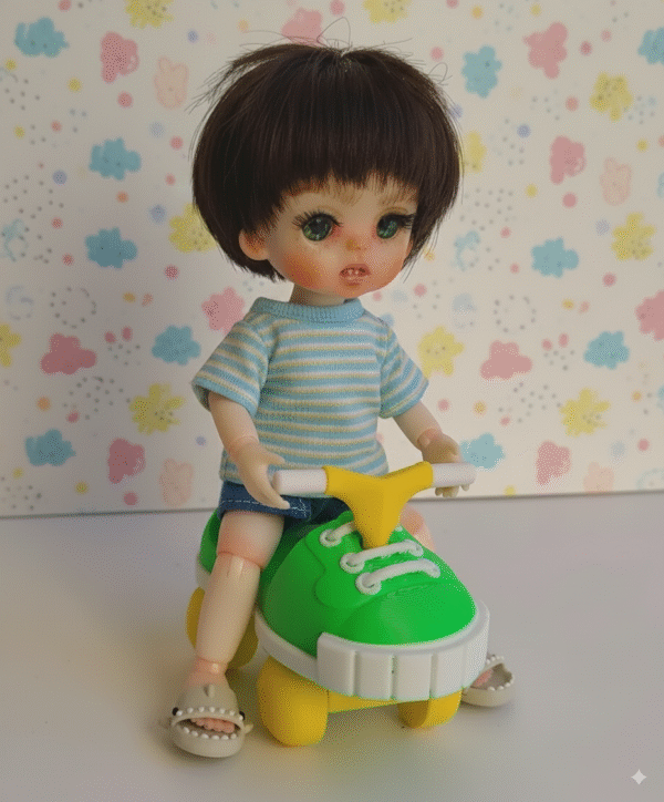 6c907ed5-4945-43aa-8859-3d7e70078778 Toy for dolls 3d Printed retro style shoe car toy for dolls of 6" 10" 12" BJD, Blythe 1/6, 1/8 scale doll