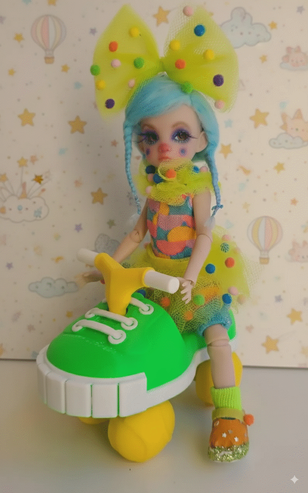 aa4b67ab-b72d-496b-9fcf-a087933c6b0e Toy for dolls 3d Printed retro style shoe car toy for dolls of 6" 10" 12" BJD, Blythe 1/6, 1/8 scale doll