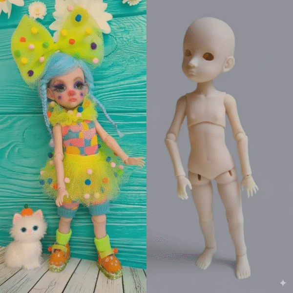 be5d01f0-e1de-49a2-b9ba-cda7d7036e41 BJD resin BLANK doll Alan/Bella design from Cosmic Creations