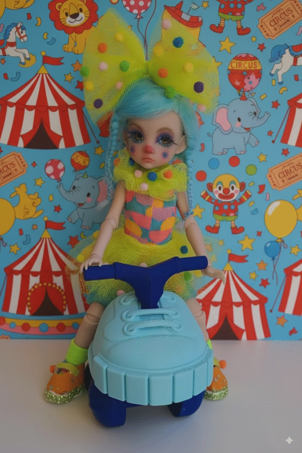 d4dcd111-be59-4941-8109-51e960e2deb3 Retro style shoe bike toy for dolls of 6" 10" 12" push shoe toy for dolls,3d Printed