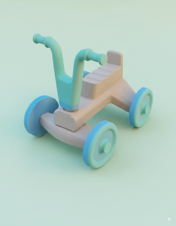 eca5cde8-8a57-4353-af73-d3f6da136a60 Retro style bike toy for dolls of 6" 10" 12" scale dolls 1/6, 1/8 Printed 3D