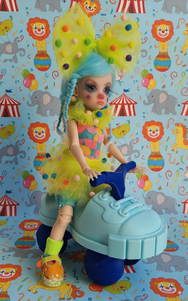 ed8a9a87-3d19-45ac-a88c-78f606bb42ae Retro style shoe bike toy for dolls of 6" 10" 12" push shoe toy for dolls,3d Printed