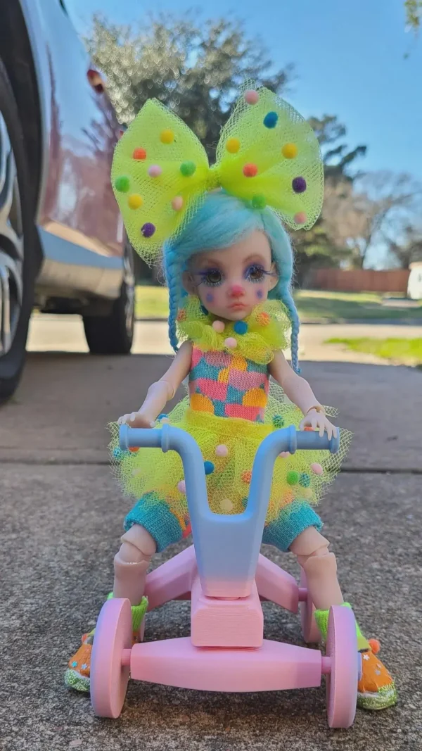 il_1140xN.7210980022_kim2 Retro style bike toy for dolls of 6" 10" 12" scale dolls 1/6, 1/8 Printed 3D