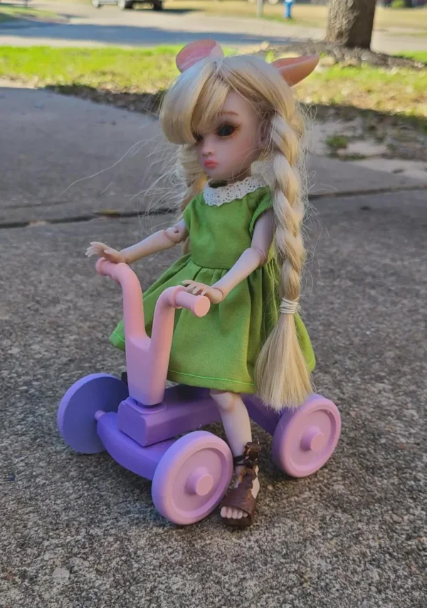 il_1140xN.7258931581_bljc Retro style bike toy for dolls of 6" 10" 12" scale dolls 1/6, 1/8 Printed 3D